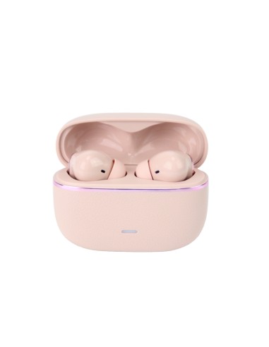 P18 EarBuds With Leather Case - Pink
