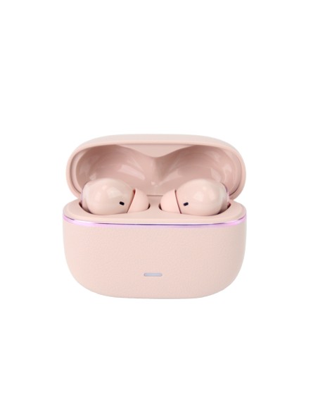 P18 EarBuds With Leather Case - Pink